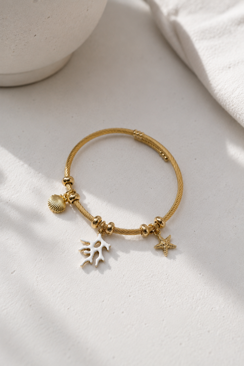 Coral Bracelet in White