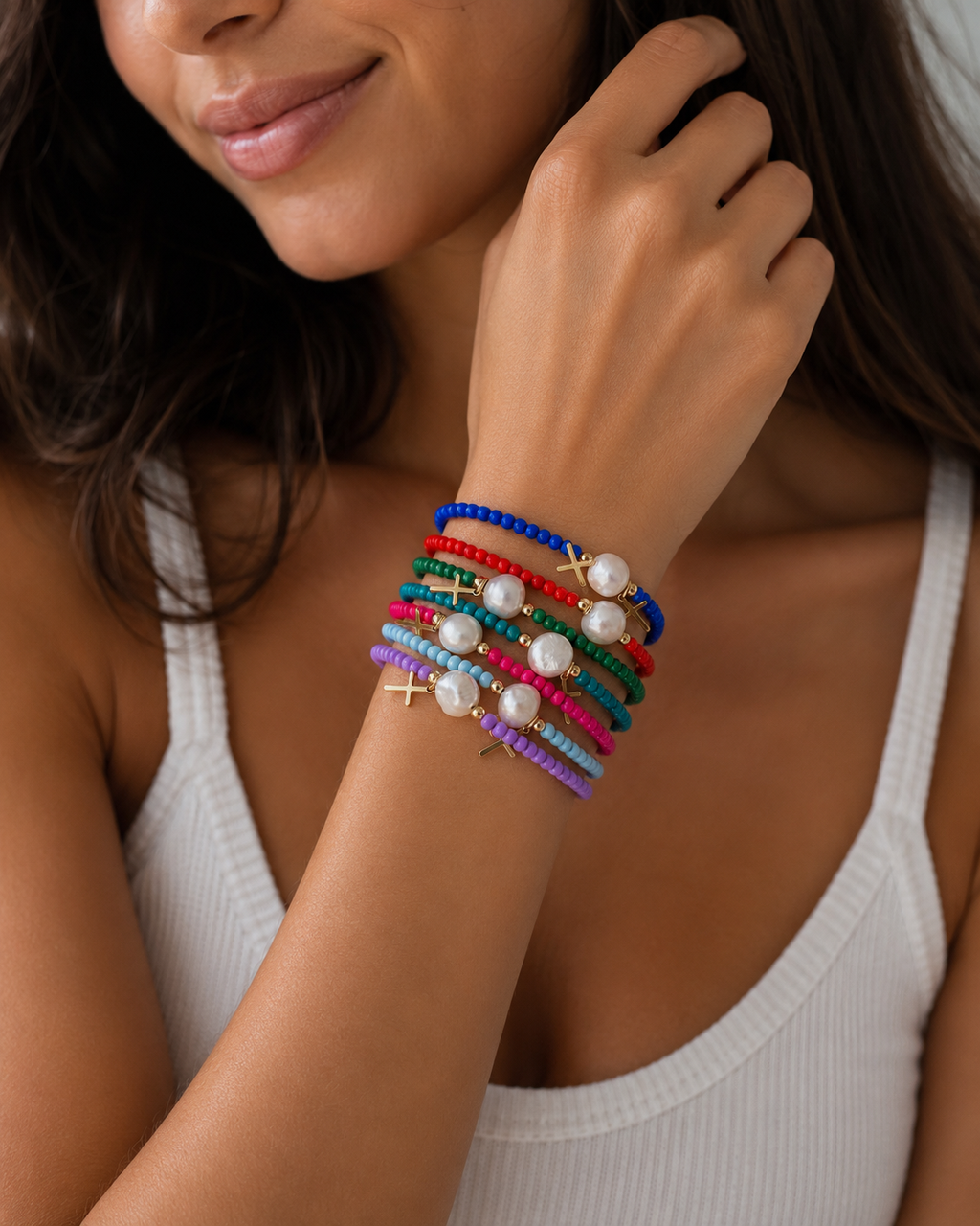 Pearl+Color Bracelet