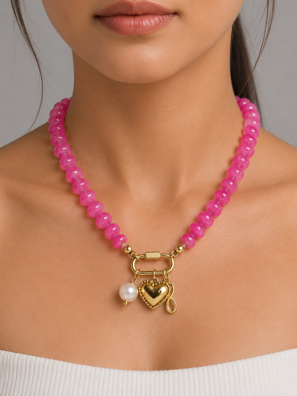 Hot Pink Mermaid Necklace