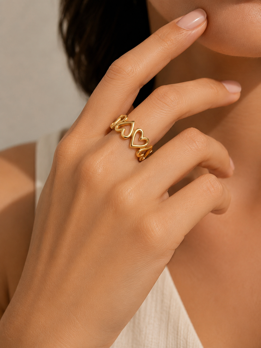 Mini heart ring