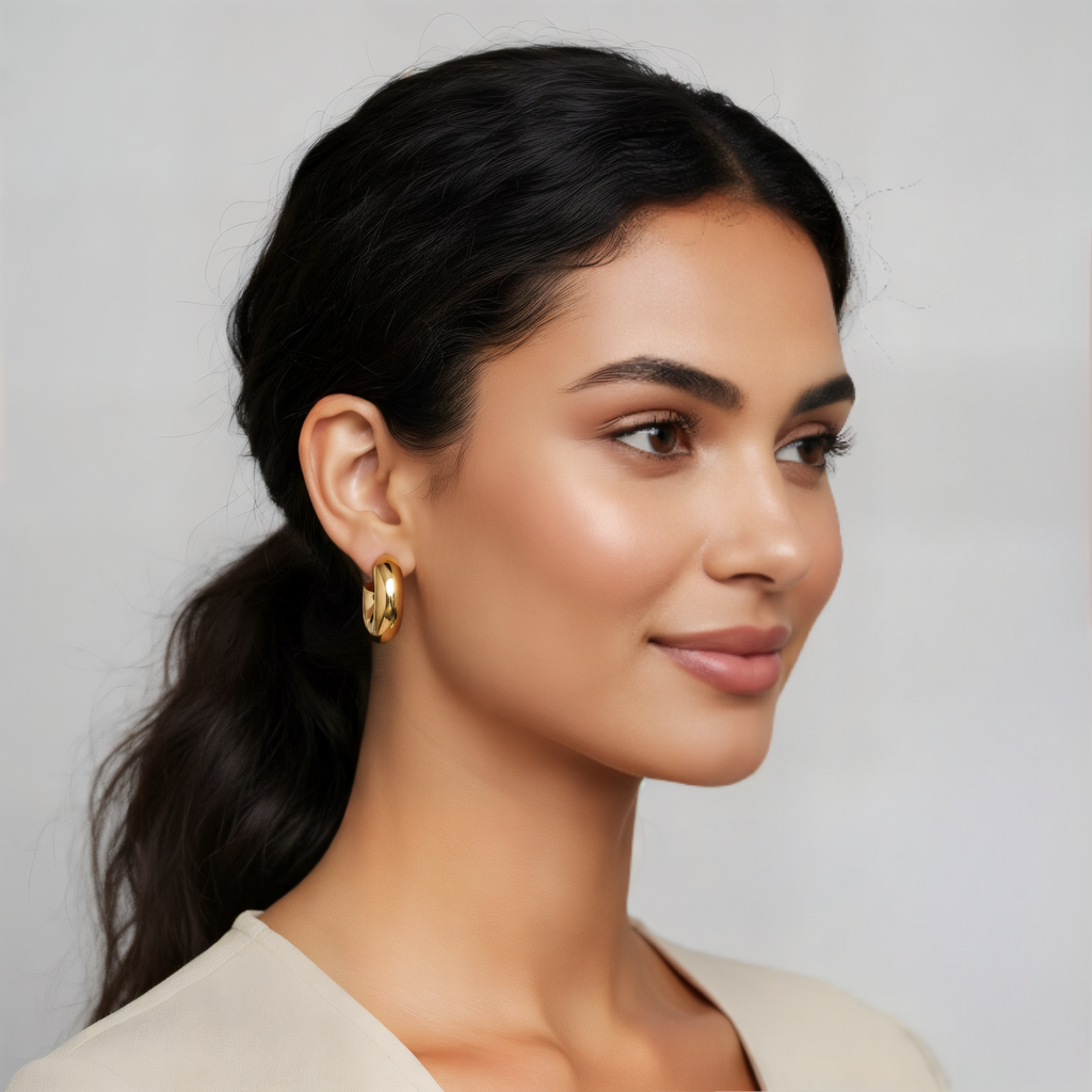 Baguette Hoop Earrings