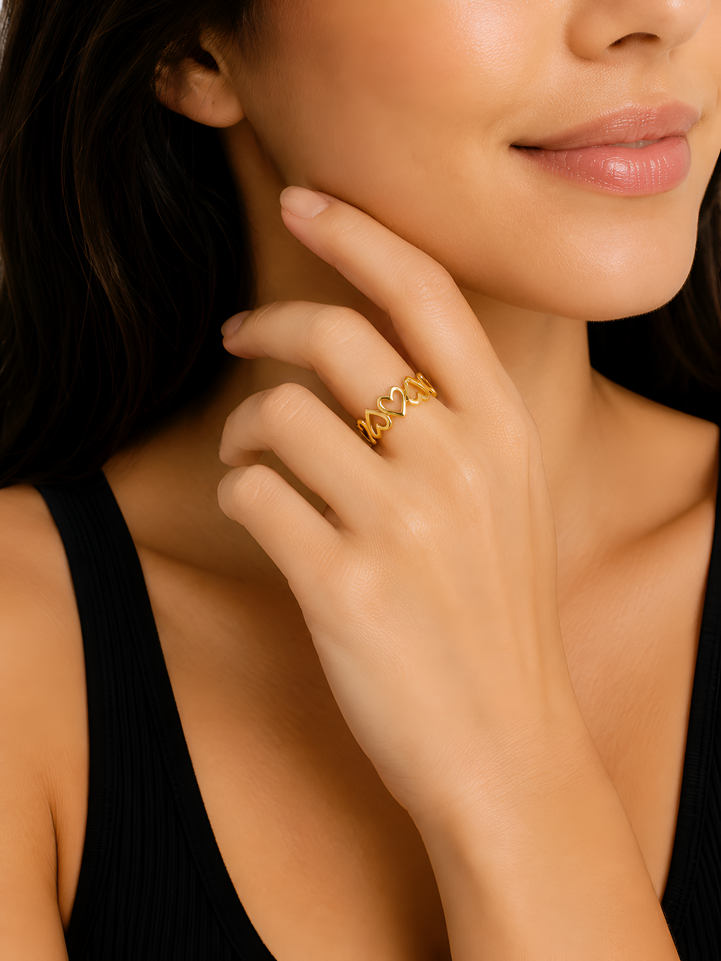 Mini heart ring