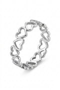 Silver Hearts Ring